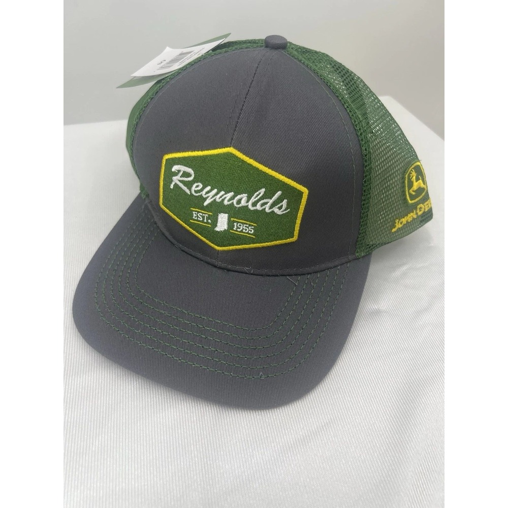 John Deere Gorpcore Reynolds TruckerHat Mens OS Workwear Farmcore Gray Green NWT - Picture 2 of 6